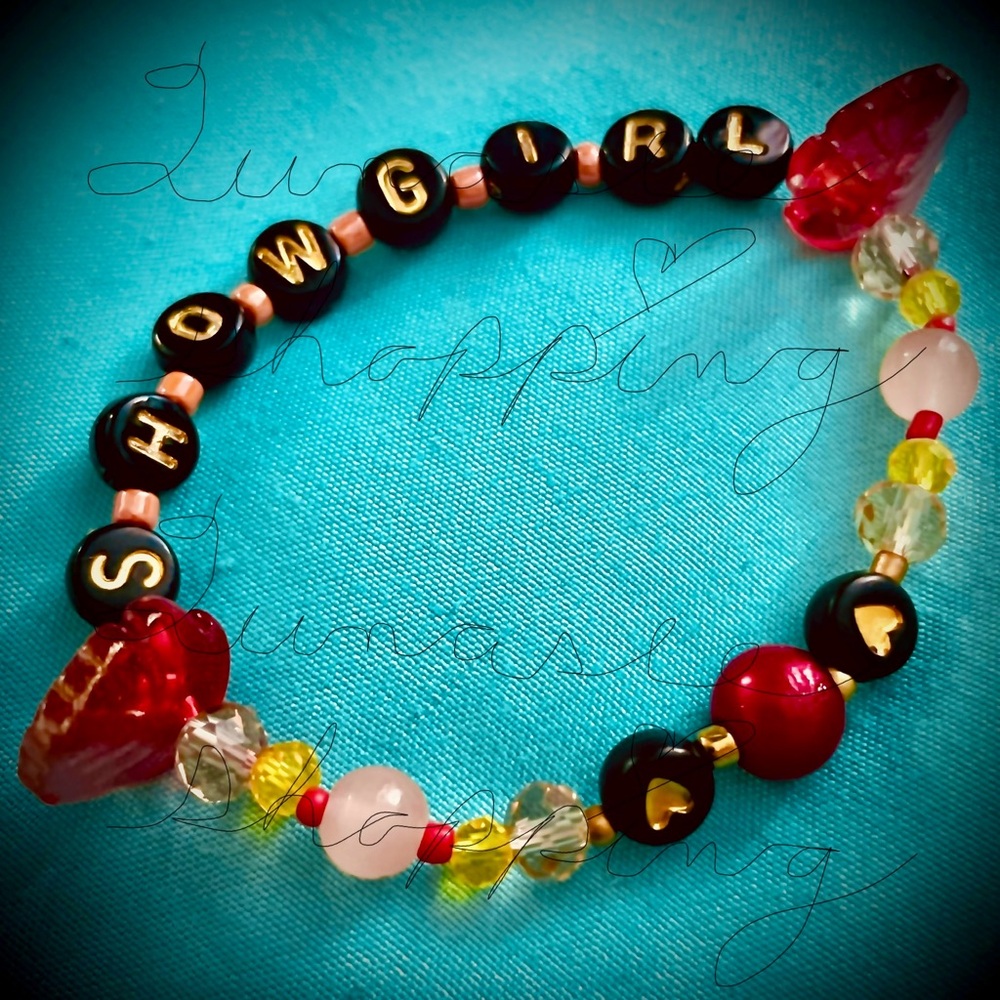 “Showgirl” Taylor Swift themed colorful Beaded Bracelet